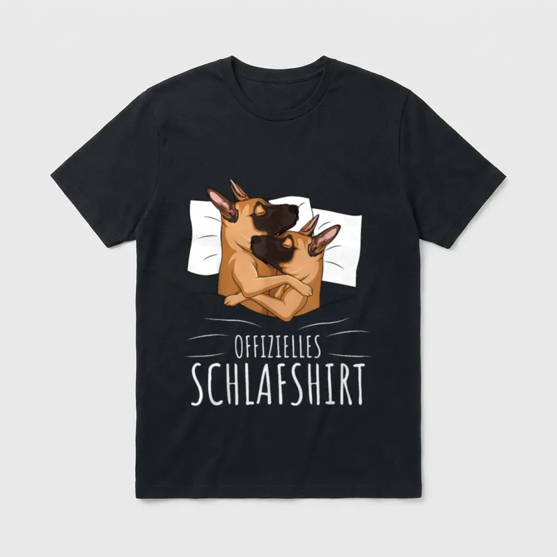 Offizielles Schlafshirt Malinois Hund T-Shirt 0039 – Klassisches T-Shirt in Schwarz