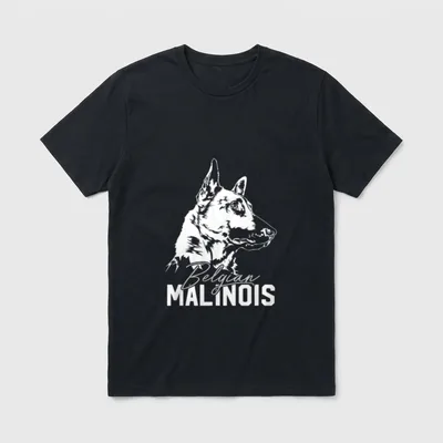 Belgian Malinois Portrait Hund T-Shirt – Klassisches T-Shirt in Schwarz