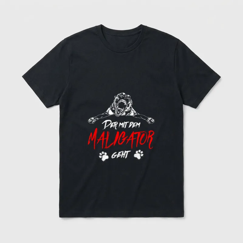 Der mit dem Maligator T-Shirt – Klassisches T-Shirt in Schwarz