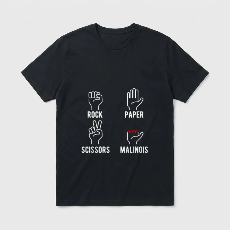Rock Paper Scissors Belgian T-Shirt – Klassisches T-Shirt in Schwarz