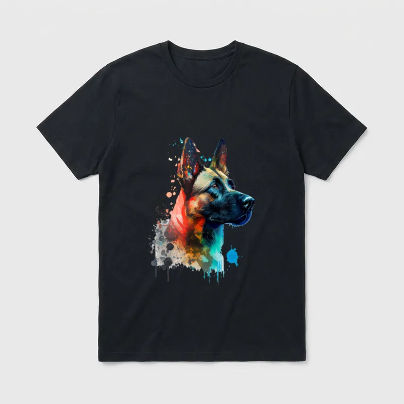 Malinois Belgischer Schäferhund Gassi T-Shirt – Klassisches T-Shirt in Schwarz