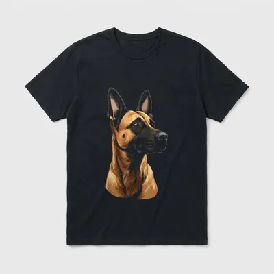 Belgischer Malinois Hund Grafik T-Shirt – Klassisches T-Shirt in Schwarz