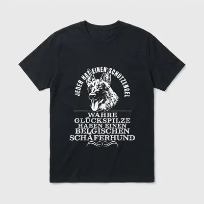 Schutzengel Hund Belgischer Malinois T-Shirt – Klassisches T-Shirt in Schwarz