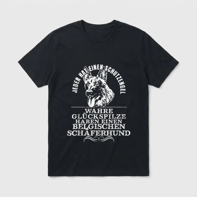 Schutzengel Hund Belgischer Malinois T-Shirt – Klassisches T-Shirt in Schwarz