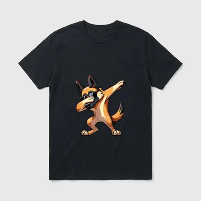Lustige belgische Malinois Dabbing T-Shirt – Klassisches T-Shirt in Schwarz