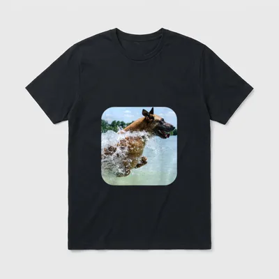 Malinois T-Shirt 0077 – Klassisches T-Shirt in Schwarz