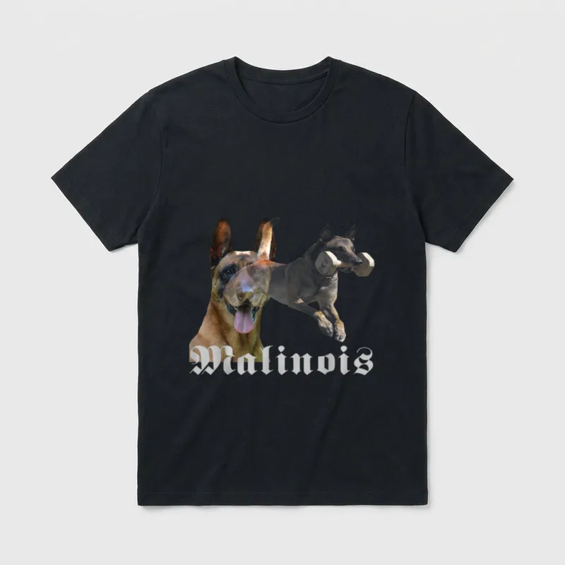 Malinois Hundesport mit Schatten T-Shirt – Klassisches T-Shirt in Schwarz