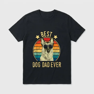 Belgischer Malinois Vatertagsgeschenk T-Shirt – Klassisches T-Shirt in Schwarz