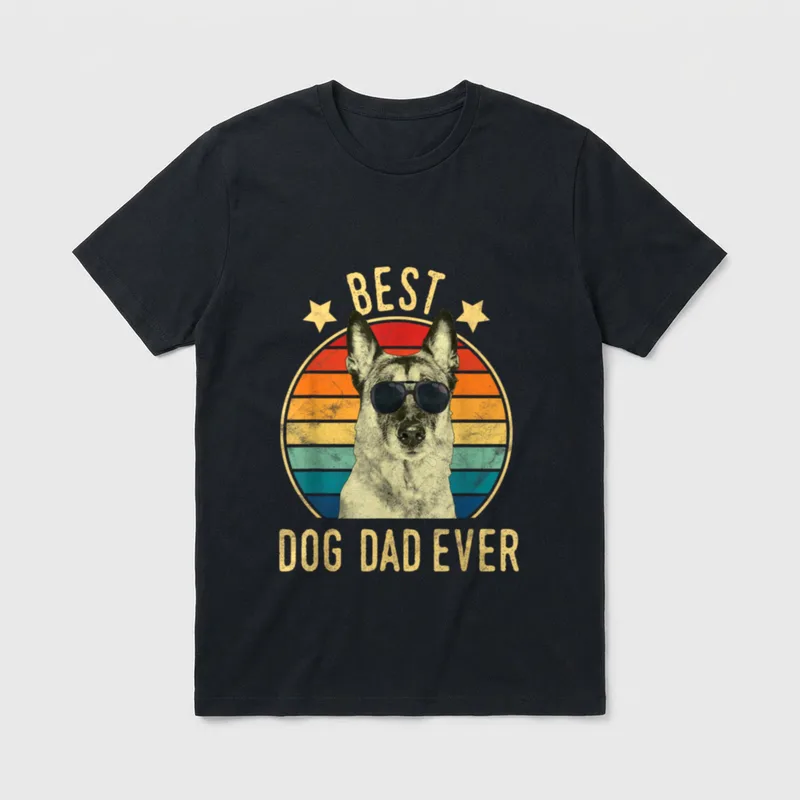 Belgischer Malinois Vatertagsgeschenk T-Shirt – Klassisches T-Shirt in Schwarz
