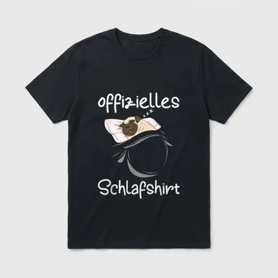 Mops Schlafshirt Hund Pyjama T-Shirt – Klassisches T-Shirt in Schwarz