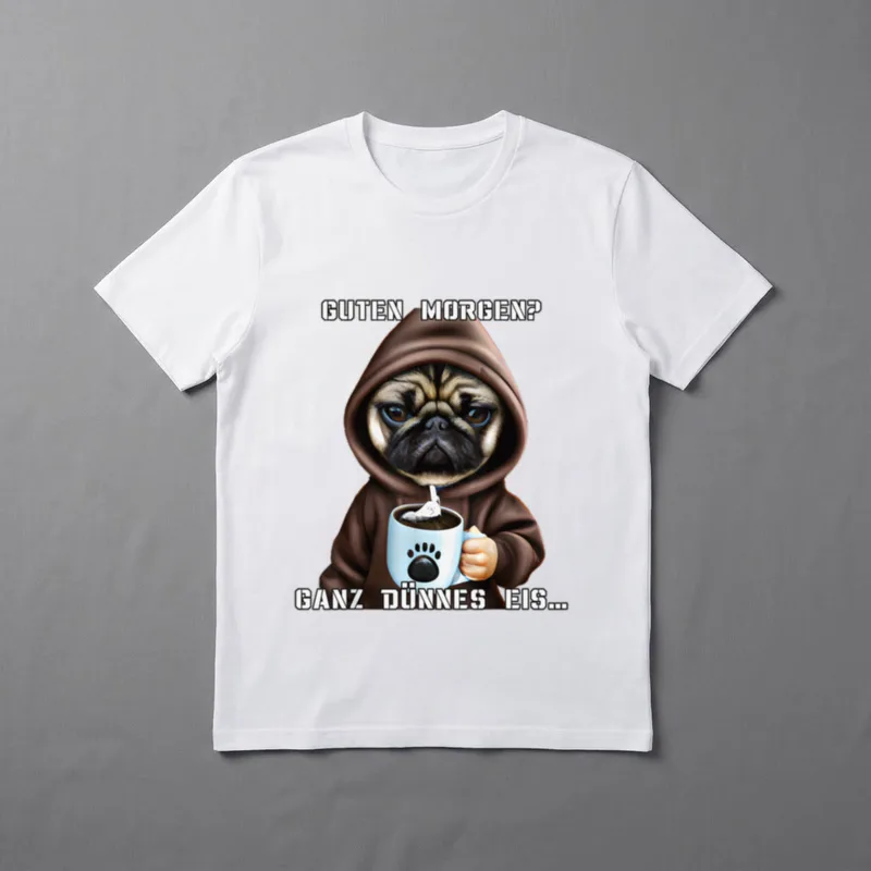 Hund Guten Morgen Ganz T-Shirt – Klassisches T-Shirt in Schwarz