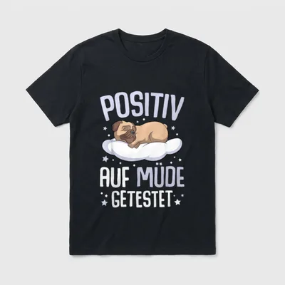 Süße Mops Hund Geschenke T-Shirt – Klassisches T-Shirt in Schwarz