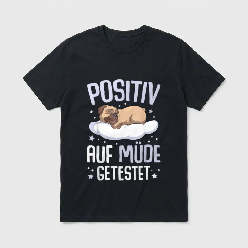 Süße Mops Hund Geschenke T-Shirt – Klassisches T-Shirt in Schwarz