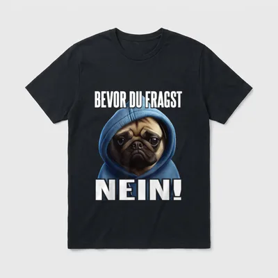 Mops Spruch Lustig I Bevor T-Shirt – Klassisches T-Shirt in Schwarz