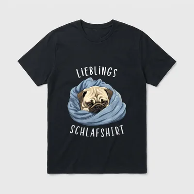 Hund Offizielles Lieblings Schlafshirt T-Shirt 0025 – Klassisches T-Shirt in Schwarz