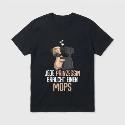 Jede Prinzessin braucht T-Shirt – Klassisches T-Shirt in Schwarz