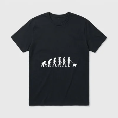 Evolution Mops T-Shirt – Klassisches T-Shirt in Schwarz