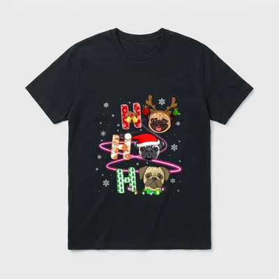 HO HO HO Santa T-Shirt – Klassisches T-Shirt in Schwarz