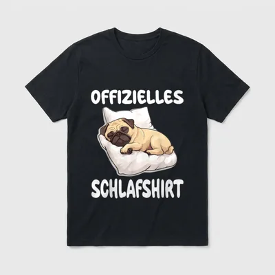 Lustiges Mops Hund Offizielles T-Shirt – Klassisches T-Shirt in Schwarz