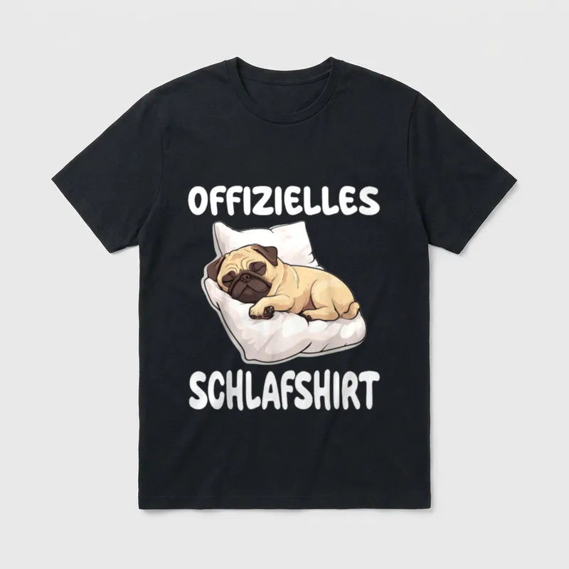 Lustiges Mops Hund Offizielles T-Shirt – Klassisches T-Shirt in Schwarz