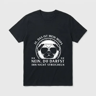 Ja das ist mein T-Shirt 0061 – Klassisches T-Shirt in Schwarz