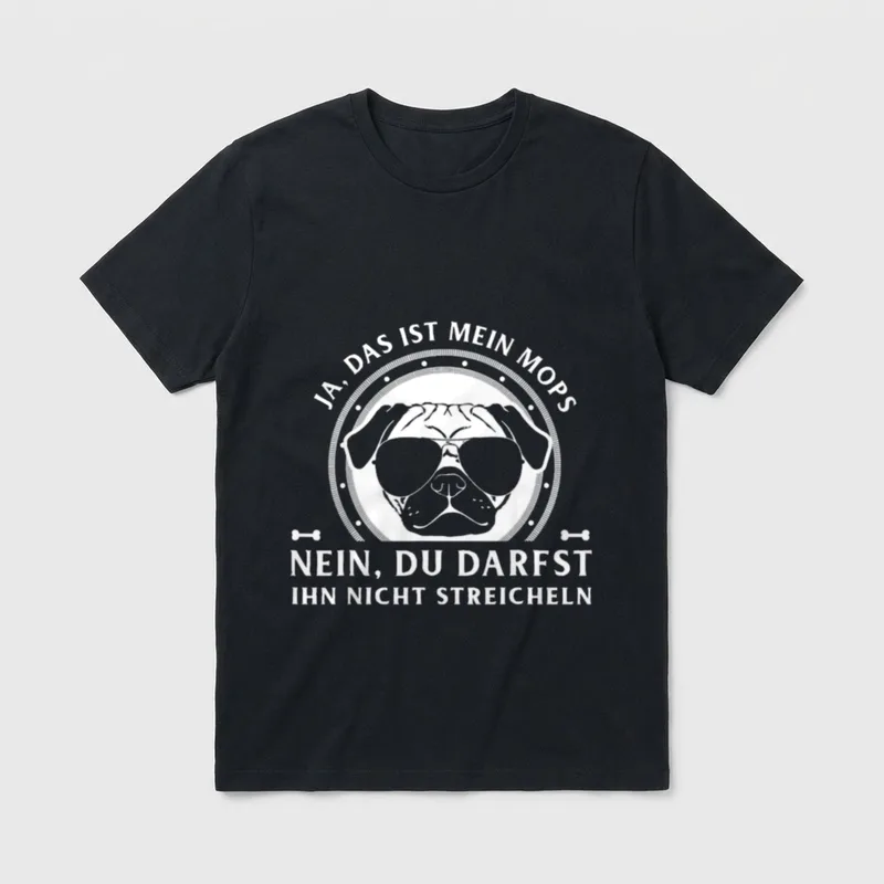 Ja das ist mein T-Shirt 0061 – Klassisches T-Shirt in Schwarz