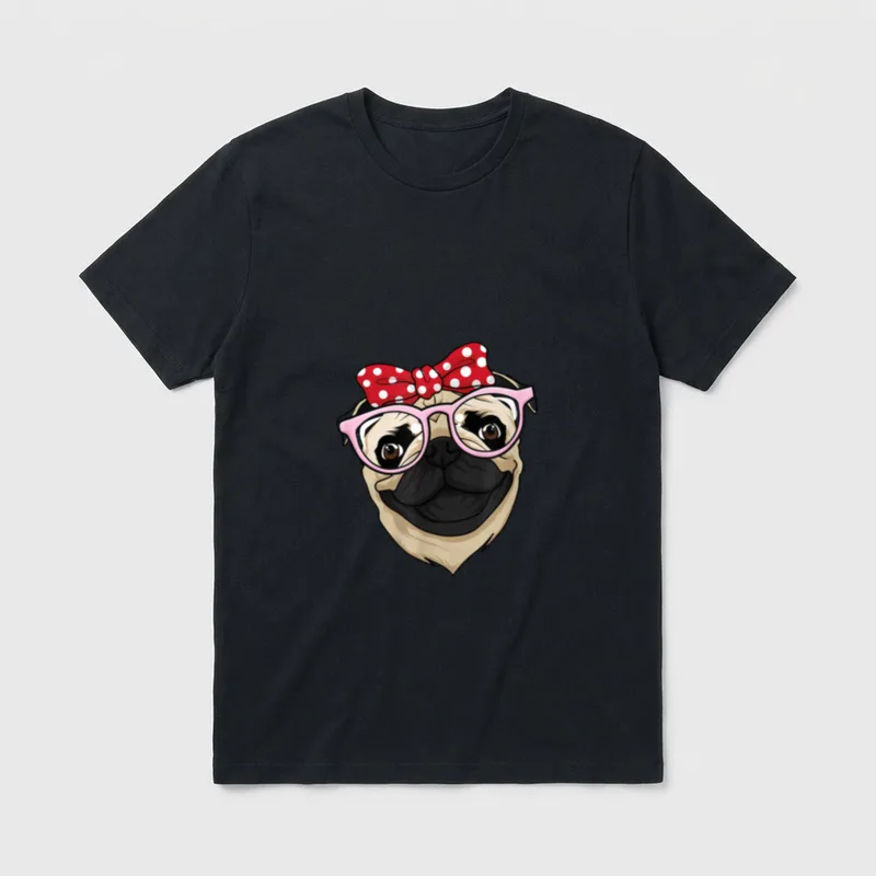 Mops Lustiges Hunde Mops T-Shirt – Klassisches T-Shirt in Schwarz