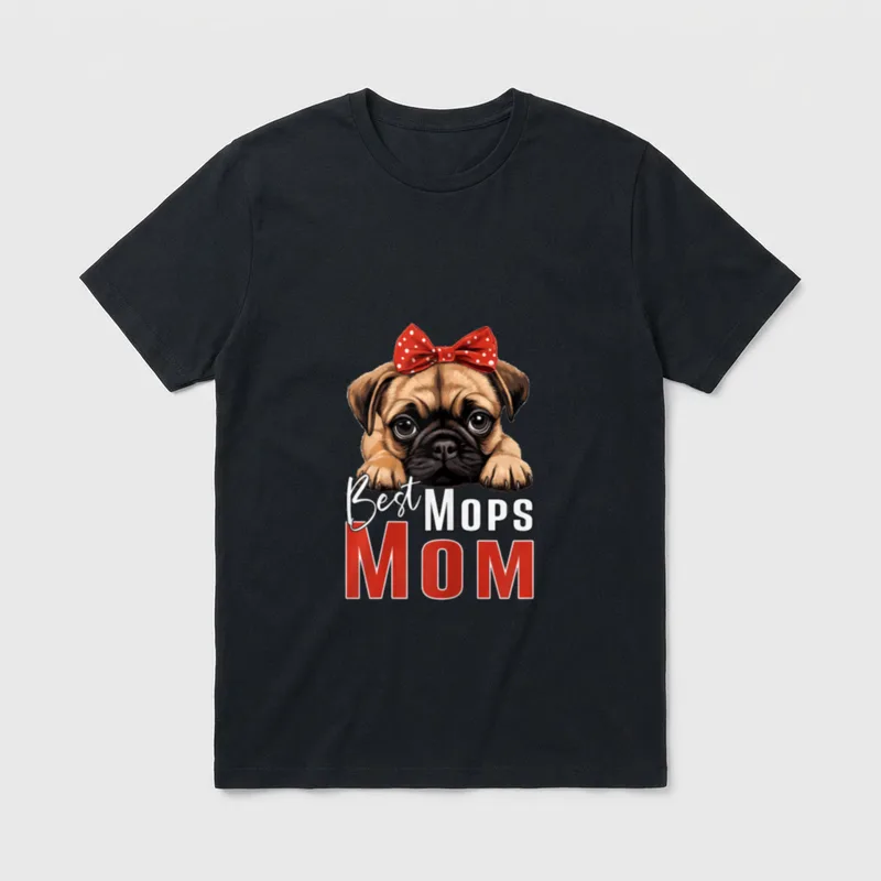 Mops Mama für Hundeliebhaber T-Shirt – Klassisches T-Shirt in Schwarz