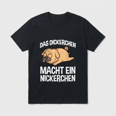 Das Dickerchen Macht Ein Nickerchen T-Shirt – Klassisches T-Shirt in Schwarz