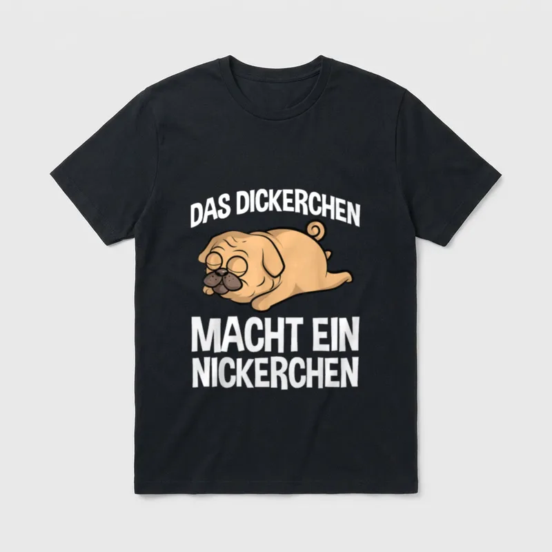Das Dickerchen Macht Ein Nickerchen T-Shirt – Klassisches T-Shirt in Schwarz