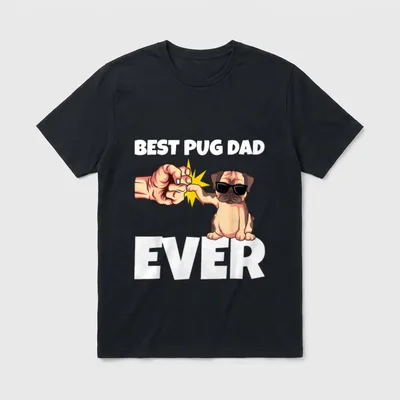 Best Pug Dad Ever T-Shirt – Klassisches T-Shirt in Schwarz