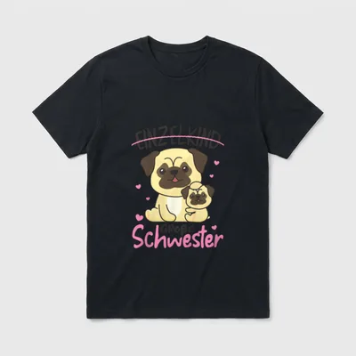 Mops Hund Einzelkind große T-Shirt – Klassisches T-Shirt in Schwarz