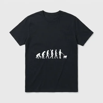 Evolution Mops T-Shirt 0098 – Klassisches T-Shirt in Schwarz