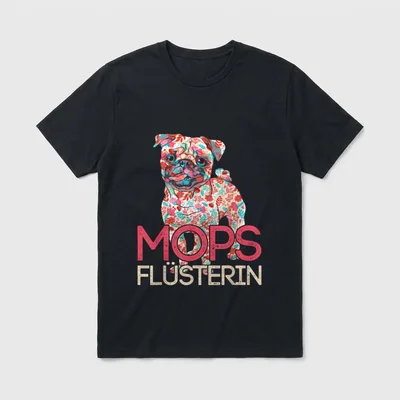 Mops Flüsterin Mops T-Shirt – Klassisches T-Shirt in Schwarz