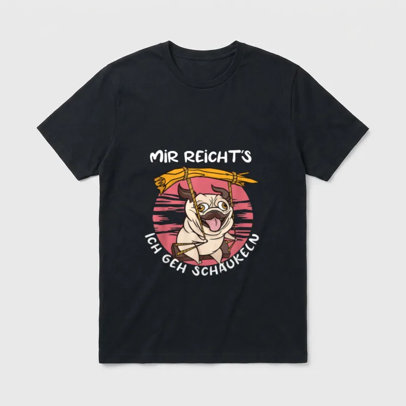 Mir reichts ich geh schaukeln T-Shirt – Klassisches T-Shirt in Schwarz