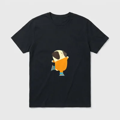Eiskunstlauf Mops Eisläufer T-Shirt – Klassisches T-Shirt in Schwarz