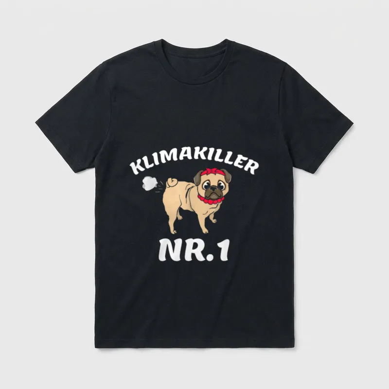 Mops Hund Haustier Herrchen T-Shirt – Klassisches T-Shirt in Schwarz