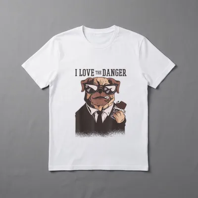 Bad Boy Schokoladen Mops T-Shirt – Klassisches T-Shirt in Schwarz