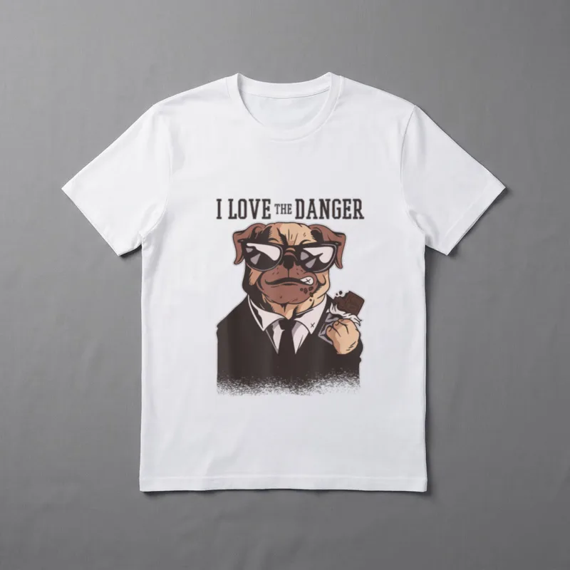 Bad Boy Schokoladen Mops T-Shirt – Klassisches T-Shirt in Schwarz