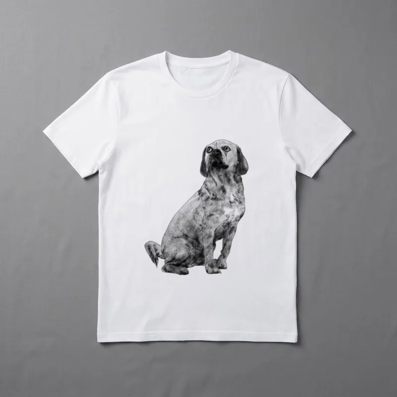 Hund Puggle Mops T-Shirt – Klassisches T-Shirt in Schwarz