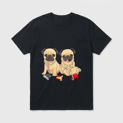 Lustiger Mops Hund Welpe T-Shirt – Klassisches T-Shirt in Schwarz