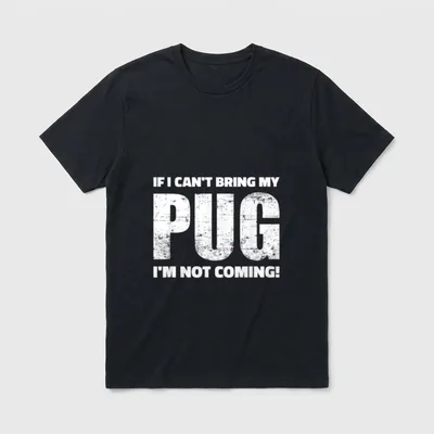 Can't bring pug Mops T-Shirt – Klassisches T-Shirt in Schwarz