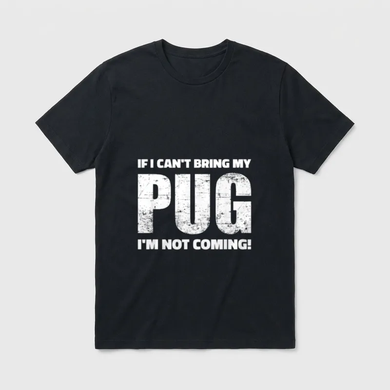 Can't bring pug Mops T-Shirt – Klassisches T-Shirt in Schwarz