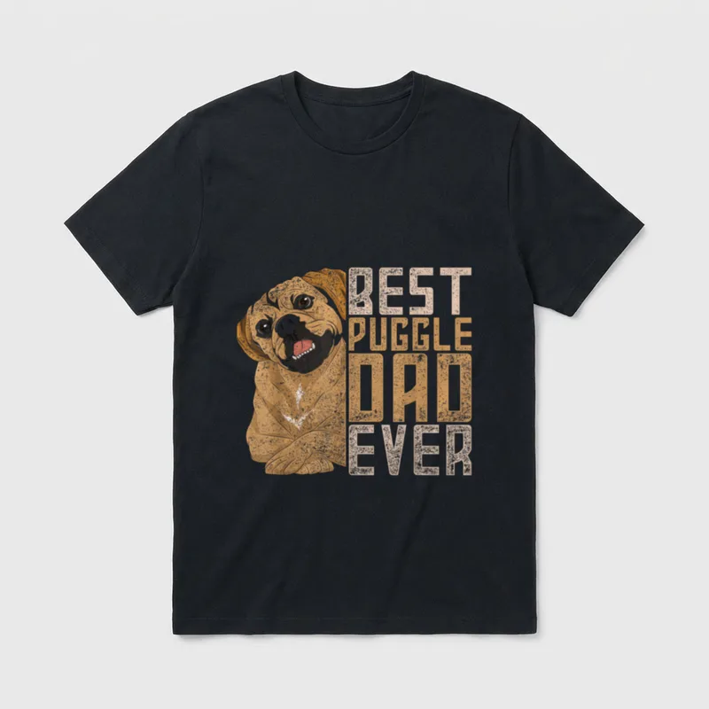 Bester Puggle Papa aller T-Shirt – Klassisches T-Shirt in Schwarz