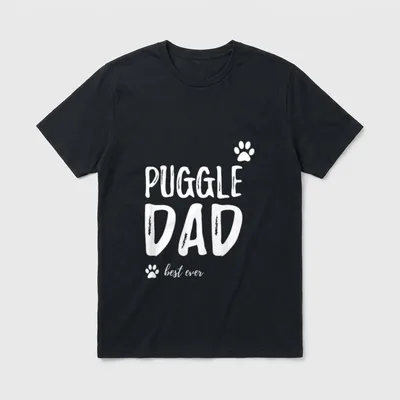 Puggle Dog Dad Funny T-Shirt – Klassisches T-Shirt in Schwarz