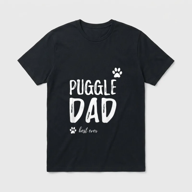 Puggle Dog Dad Funny T-Shirt – Klassisches T-Shirt in Schwarz