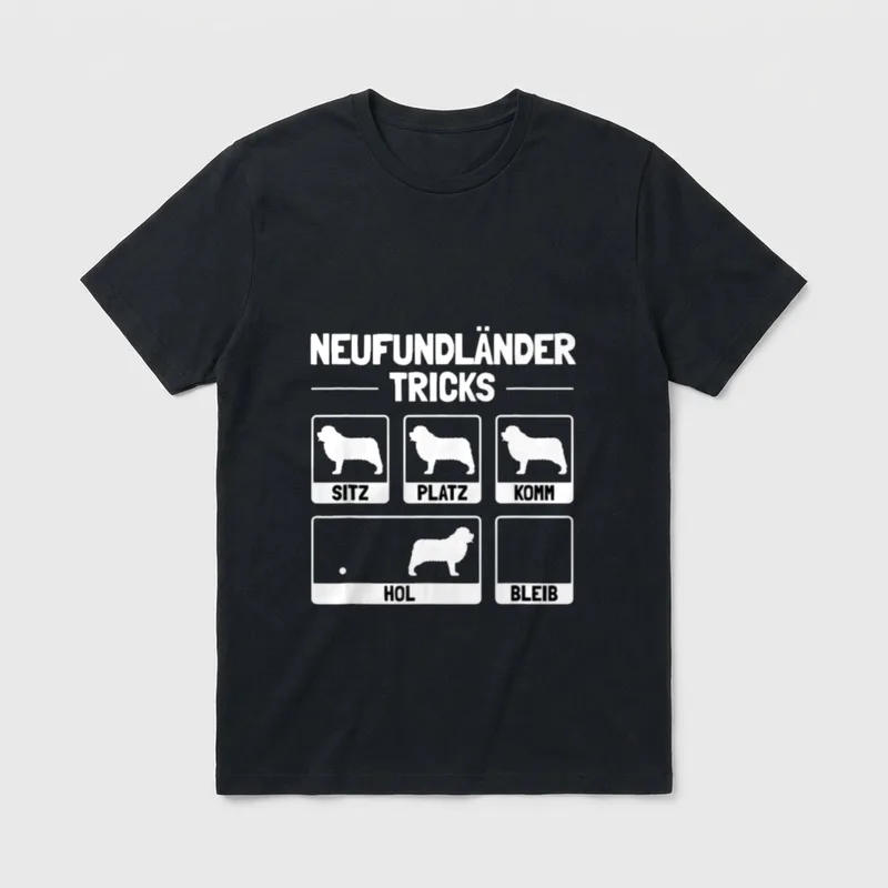 Lustiges Neufundländer Hund Hundehalter T-Shirt – Klassisches T-Shirt in Schwarz