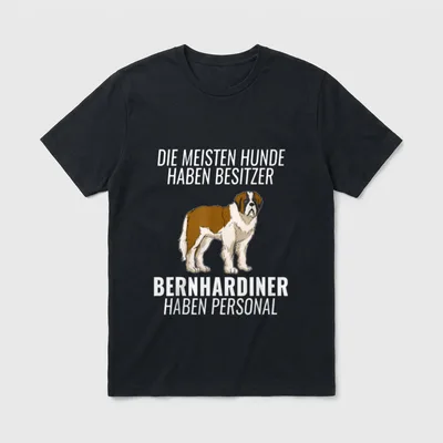 Lustiges Bernhardiner Personal Hundehalter T-Shirt – Klassisches T-Shirt in Schwarz