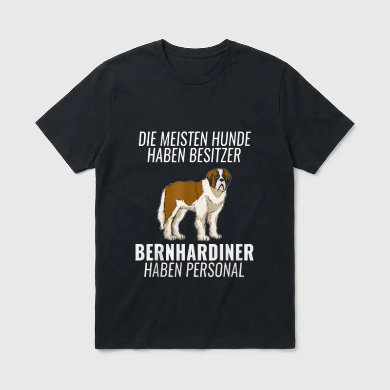 Lustiges Bernhardiner Personal Hundehalter T-Shirt – Klassisches T-Shirt in Schwarz