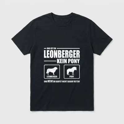 Leonberger Kein Pony Hund T-Shirt – Klassisches T-Shirt in Schwarz